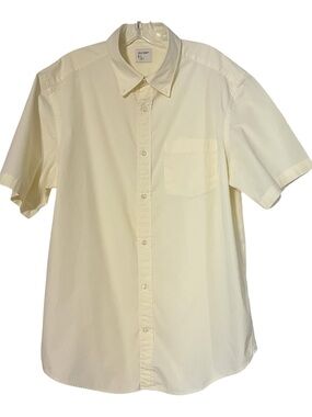 Old Navy Short-Sleeve Button-Down Shirt - Yellow- Size L